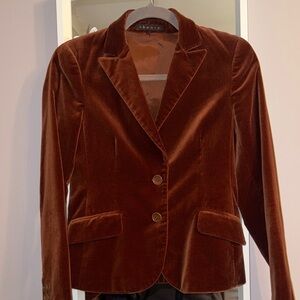 Theory Rich Brown Velvet Blazer